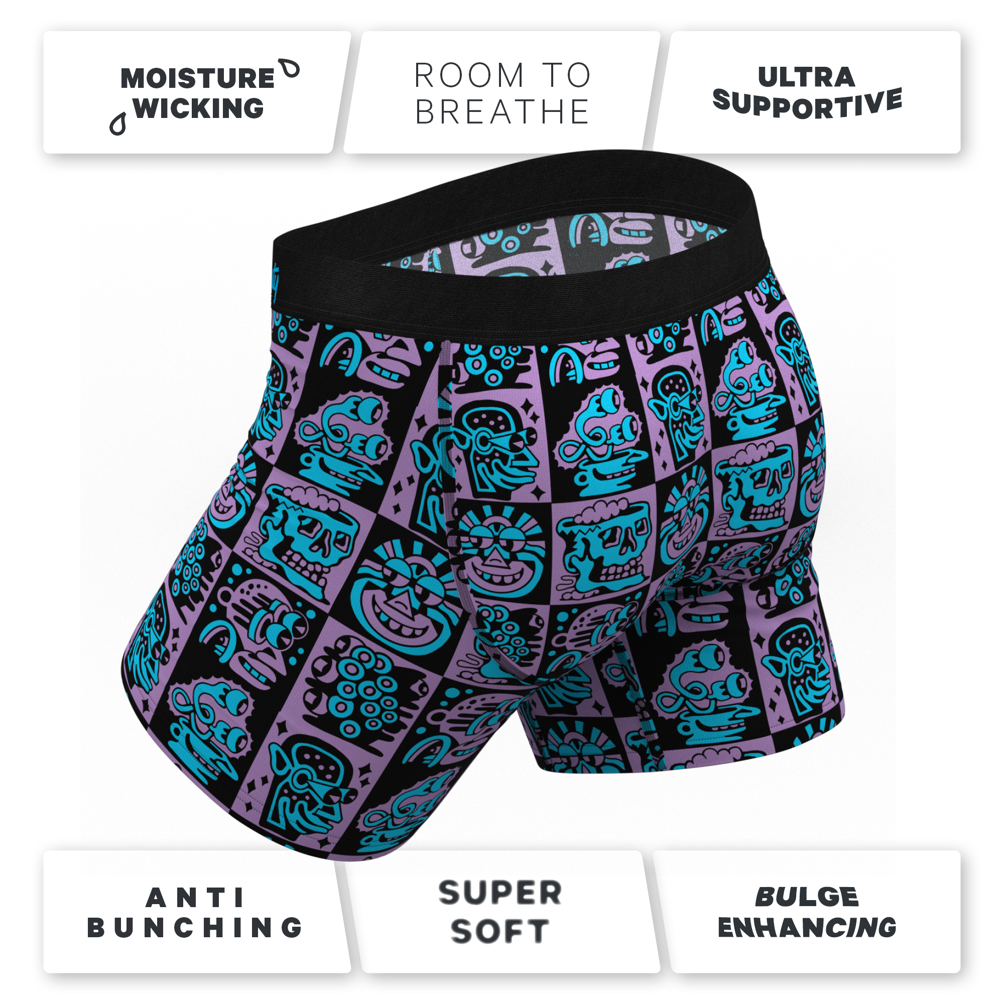 The Face Off | Shinesty x Killer Acid Ball Hammock® Pouch Underwear With Fly - Shinesty