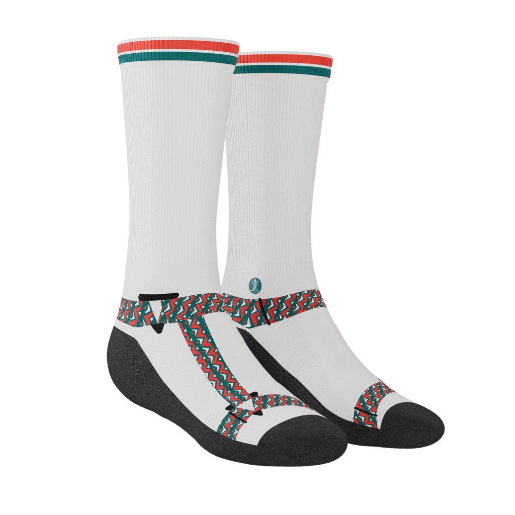 The Faux Pas | Velcro Sandal Heel Hammock™ Crew Socks - Shinesty