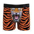 The Feral Feline | Tiger Print Youth Boxer Briefs - Shinesty