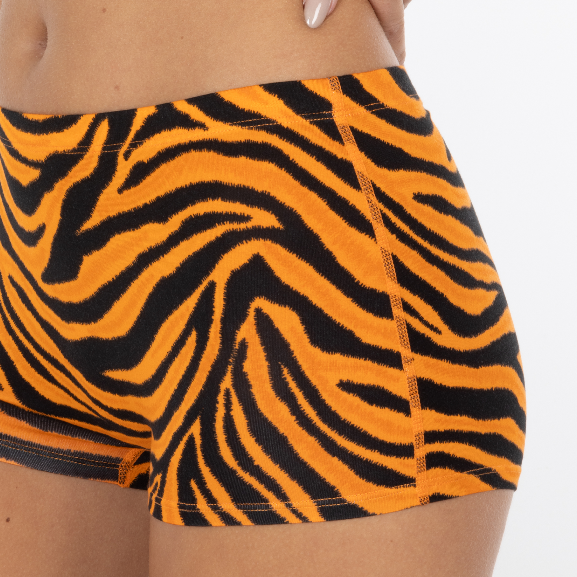 The Feral Feline | Tiger Print Modal Boyshort Underwear - Shinesty