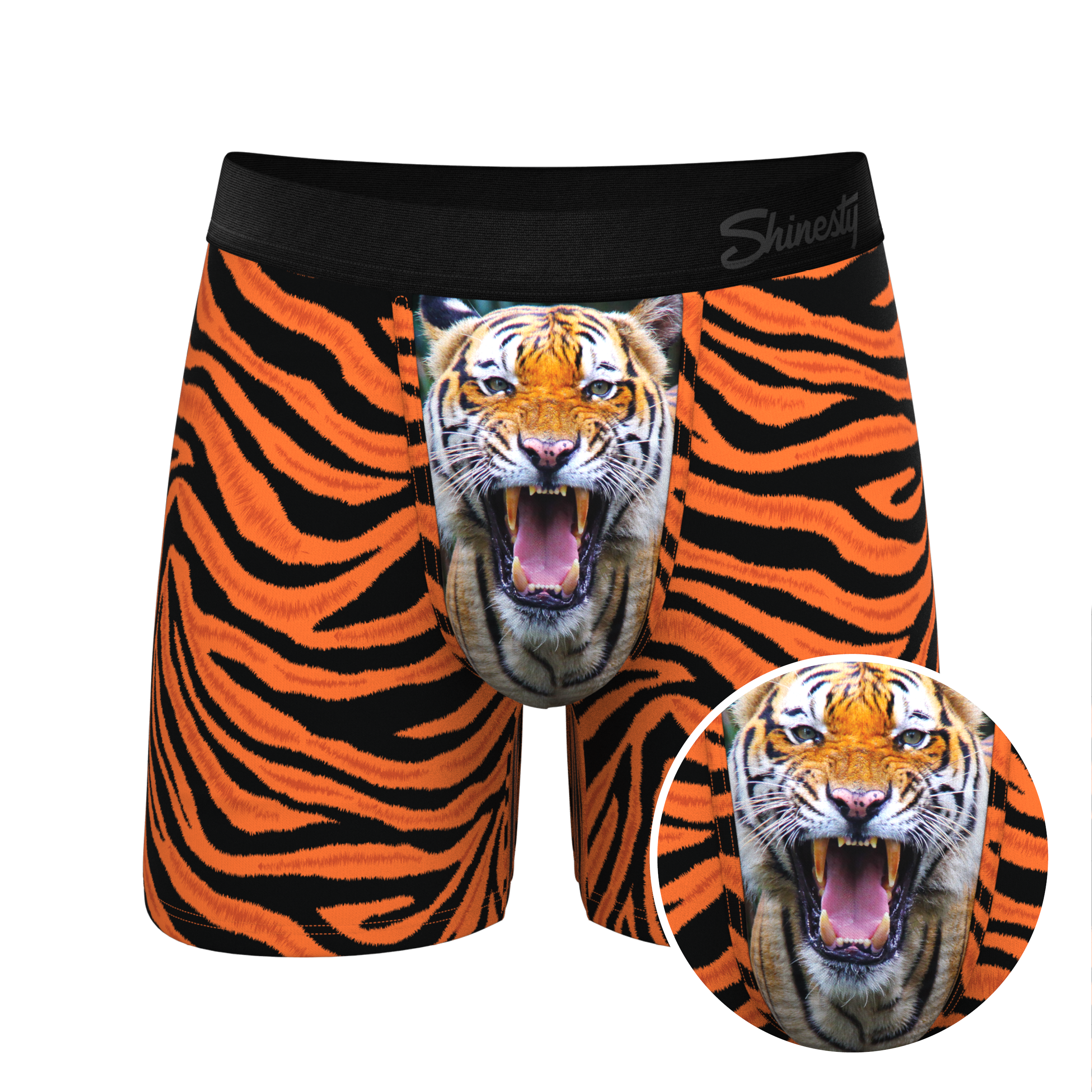 The Feral Feline | Tiger Print Ball Hammock® Pouch Underwear - Shinesty