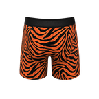 The Feral Feline | Tiger Print Ball Hammock® Pouch Underwear With Fly - Shinesty