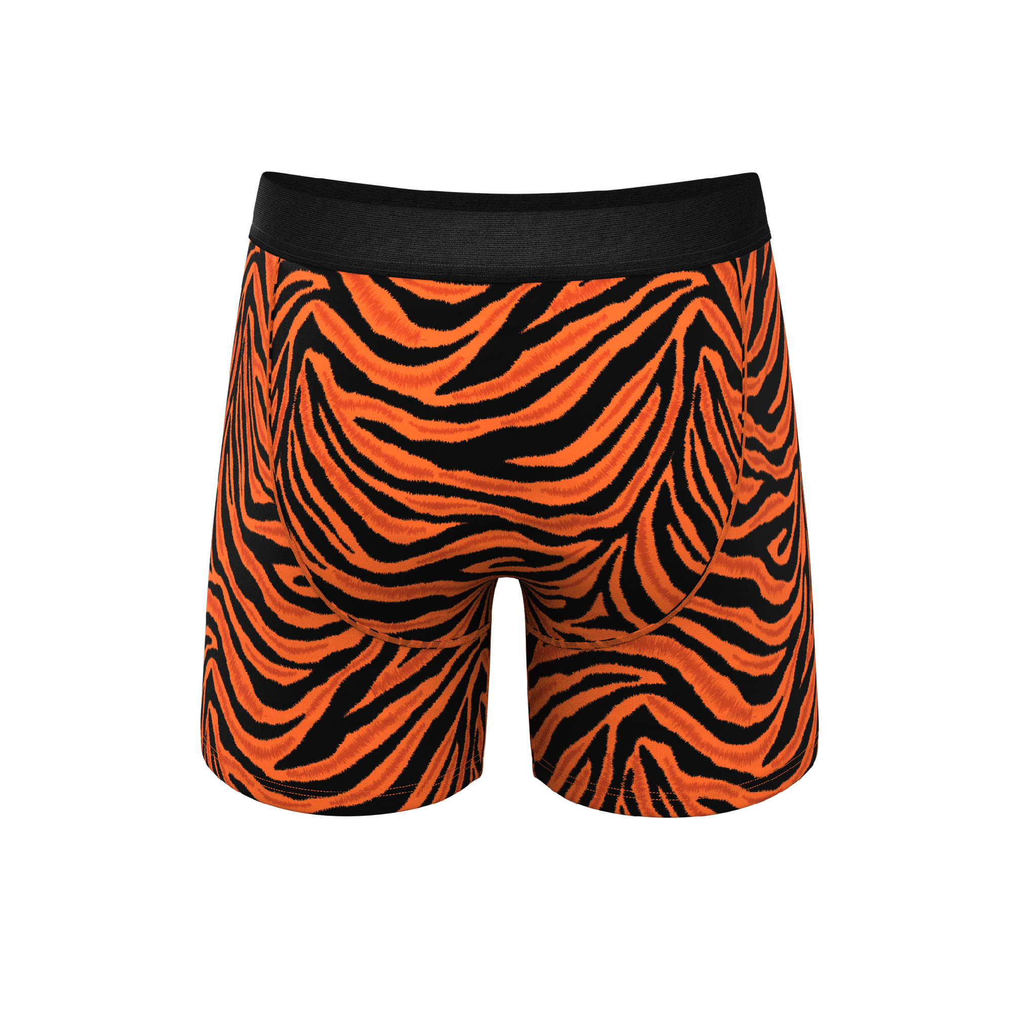 The Feral Feline | Tiger Print Ball Hammock® Pouch Underwear With Fly - Shinesty