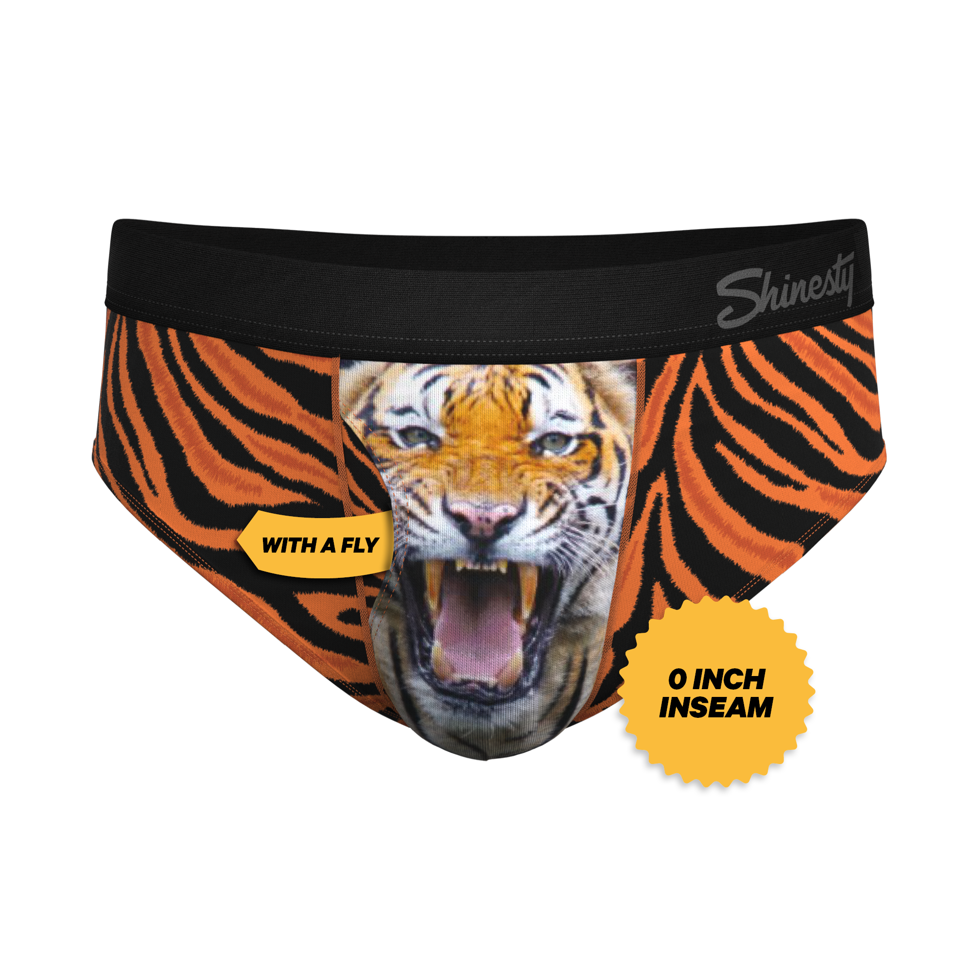 The Feral Feline | Tiger Print Ball Hammock® Pouch Underwear Briefs - Shinesty