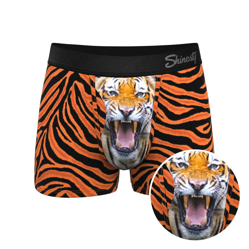 The Feral Feline | Tiger Print Ball Hammock® Pouch Trunks Underwear - Shinesty