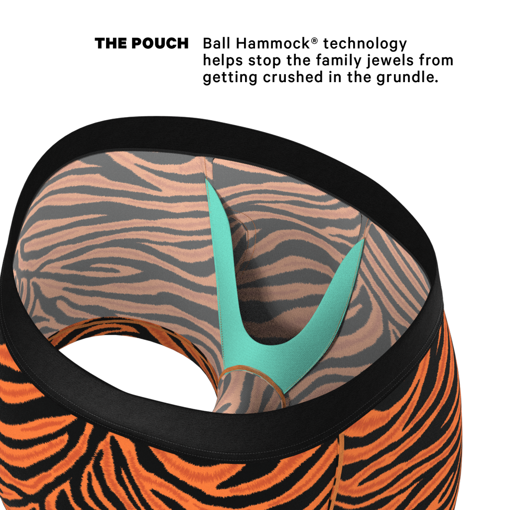 The Feral Feline | Tiger Print Ball Hammock® Pouch Trunks Underwear - Shinesty