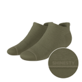 The Fields Of Green | Oil Green Heel Hammock™ Ankle Socks - Shinesty