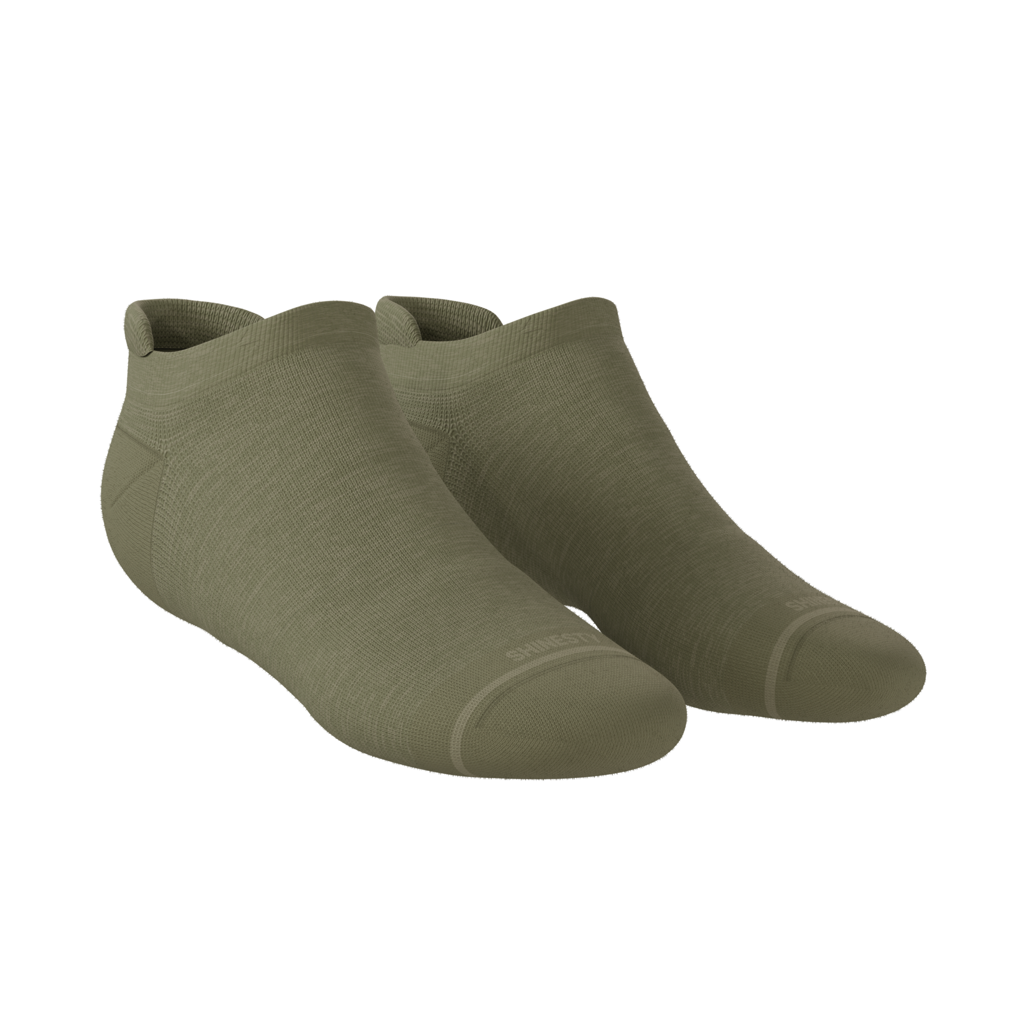 The Fields Of Green | Oil Green Heel Hammock™ Ankle Socks - Shinesty
