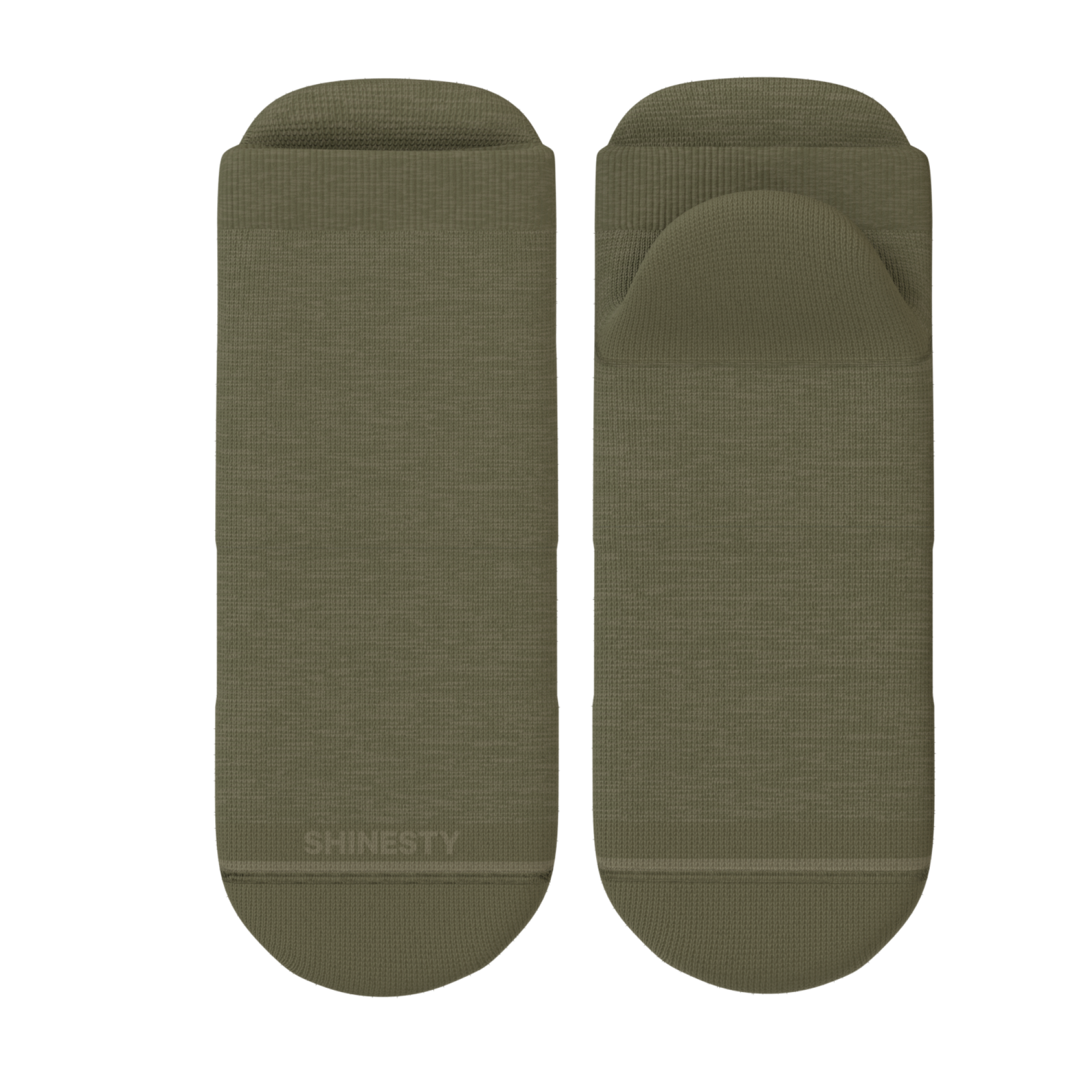 The Fields Of Green | Oil Green Heel Hammock™ Ankle Socks - Shinesty
