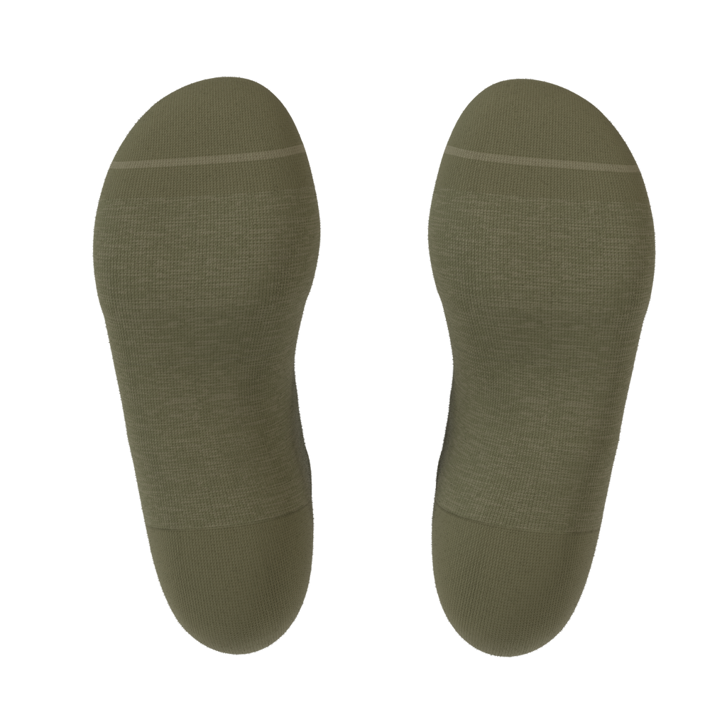 The Fields Of Green | Oil Green Heel Hammock™ Ankle Socks - Shinesty