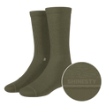 The Fields Of Green | Oil Green Heel Hammock™ Crew Socks - Shinesty