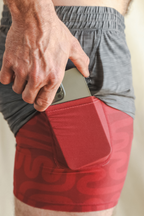 The Finish Line | Grey and Red Ball Hammock® 5 Inch Athletic Shorts - Shinesty
