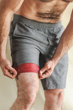 The Finish Line | Grey and Red Ball Hammock® 9 Inch Athletic Shorts - Shinesty