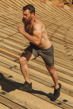 The Finish Line | Grey and Red Ball Hammock® 9 Inch Athletic Shorts - Shinesty