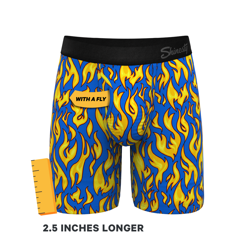 The Fire Crotch | Flames Ball Hammock® Boxer - Long Leg - Shinesty