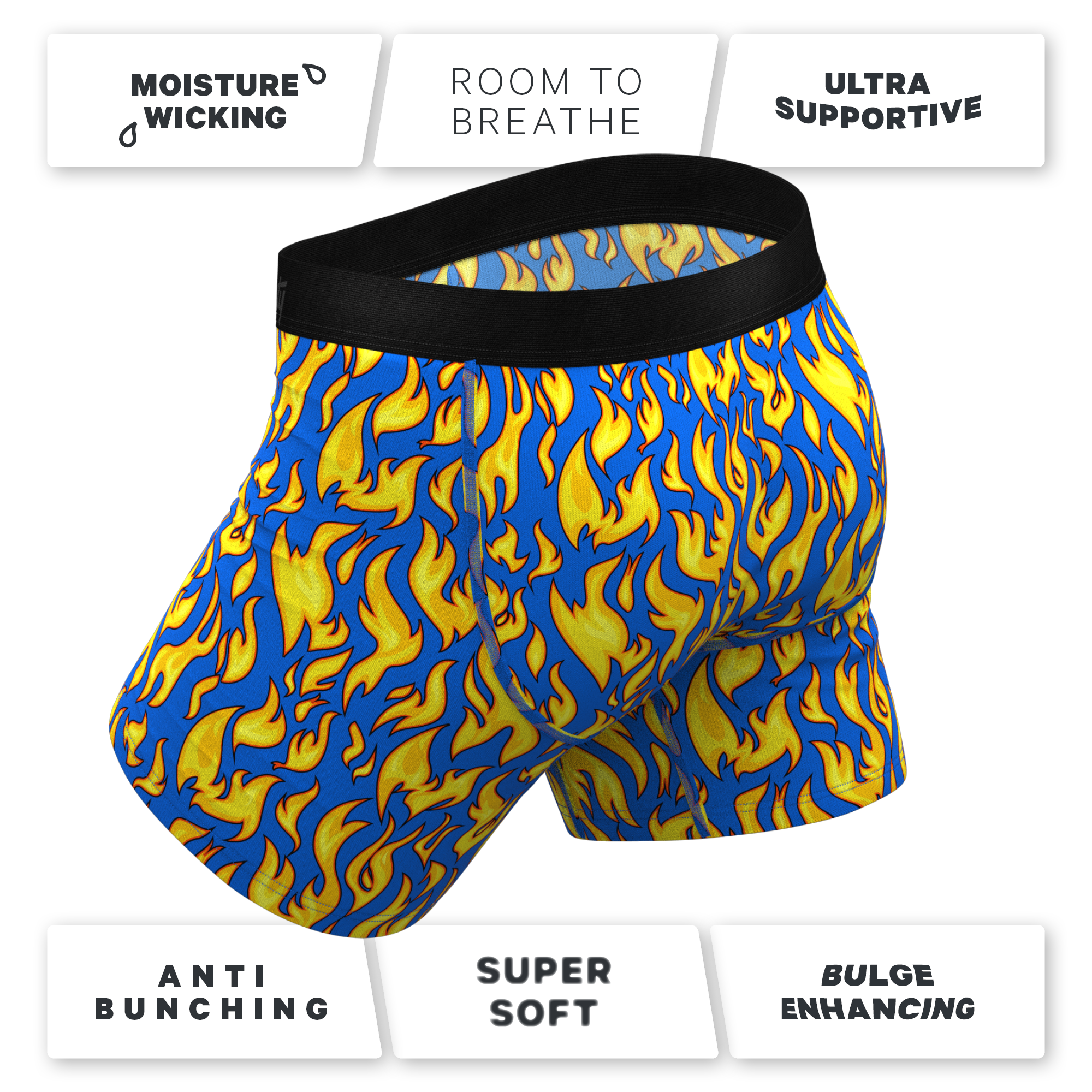 The Fire Crotch | Flames Ball Hammock® Pouch Underwear - Shinesty