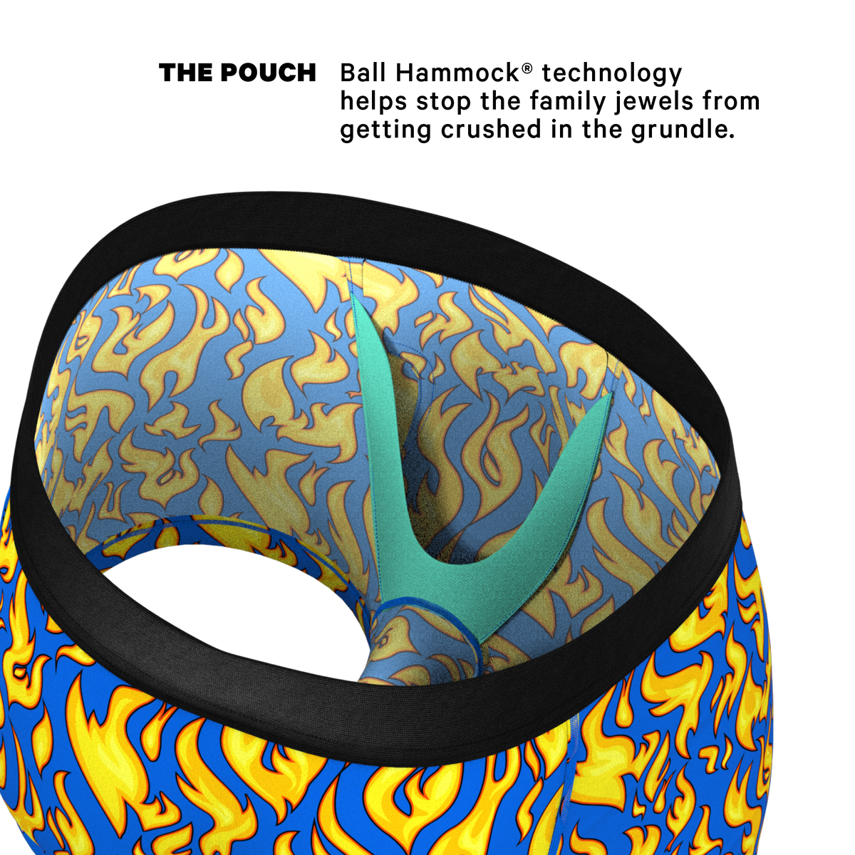 The Fire Crotch | Flames Ball Hammock® Pouch Trunks Underwear - Shinesty