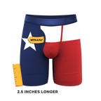 The First Rodeo | Texas Flag Ball Hammock® Boxer - Long Leg - Shinesty