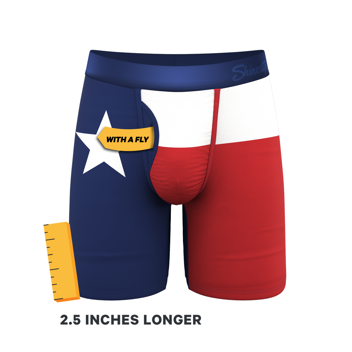 The First Rodeo | Texas Flag Ball Hammock® Boxer - Long Leg - Shinesty