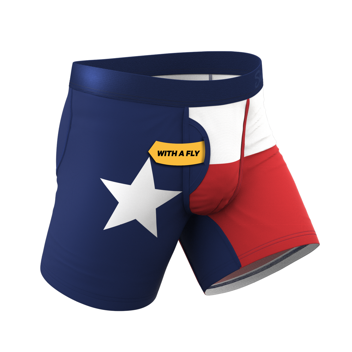 The First Rodeo | Texas Flag Ball Hammock® Pouch Underwear With Fly - Shinesty