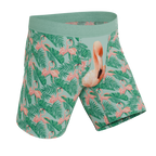 The Flamboyance | Flamingo Ball Hammock® Boxer - Long Leg - Shinesty