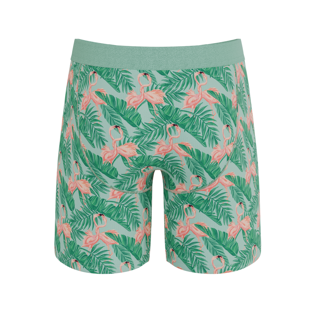 The Flamboyance | Flamingo Ball Hammock® Boxer - Long Leg - Shinesty