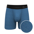 The Fleck Me | Heather Blue Flecked Ball Hammock® Pouch Underwear With Fly - Shinesty