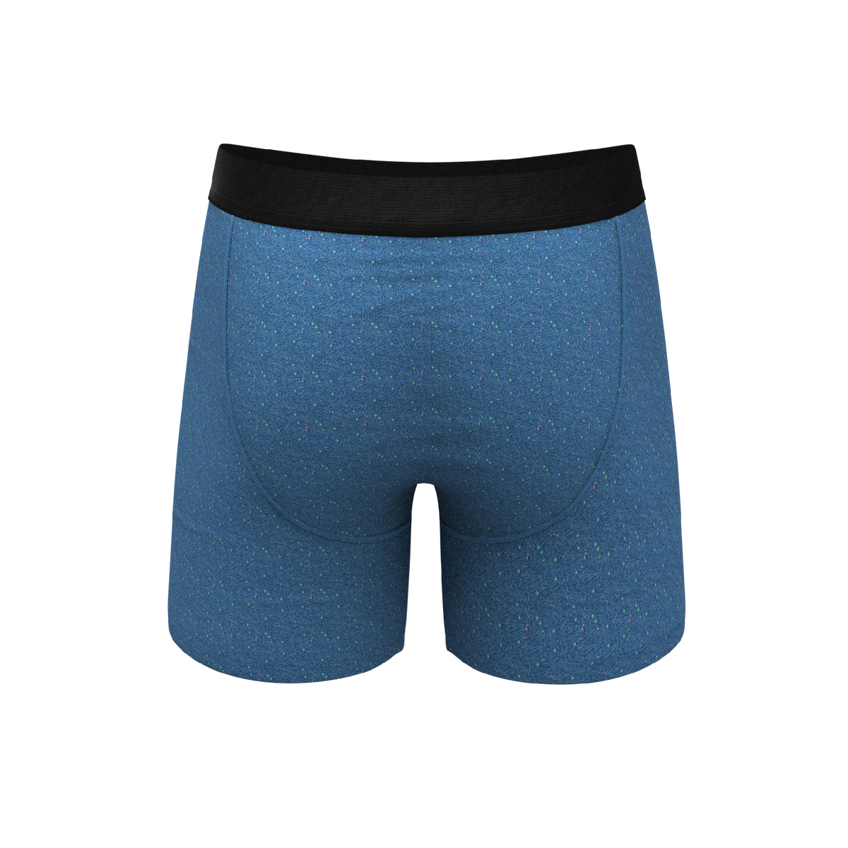 The Fleck Me | Heather Blue Flecked Ball Hammock® Pouch Underwear With Fly - Shinesty