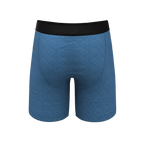The Fleck Me | Heather Blue Flecked Ball Hammock® Boxer - Long Leg - Shinesty