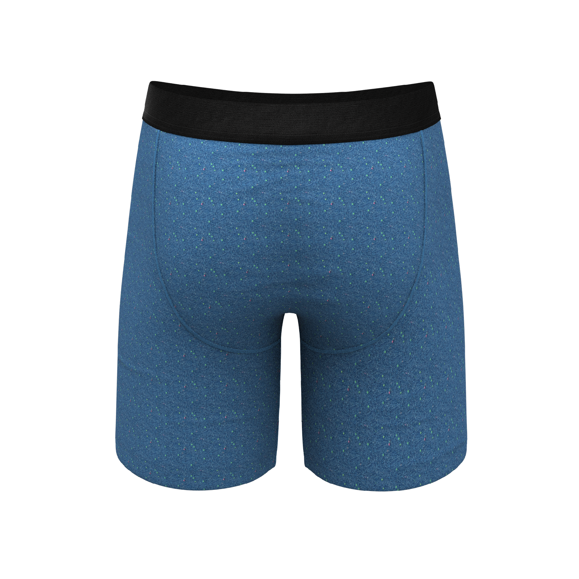 The Fleck Me | Heather Blue Flecked Ball Hammock® Boxer - Long Leg - Shinesty