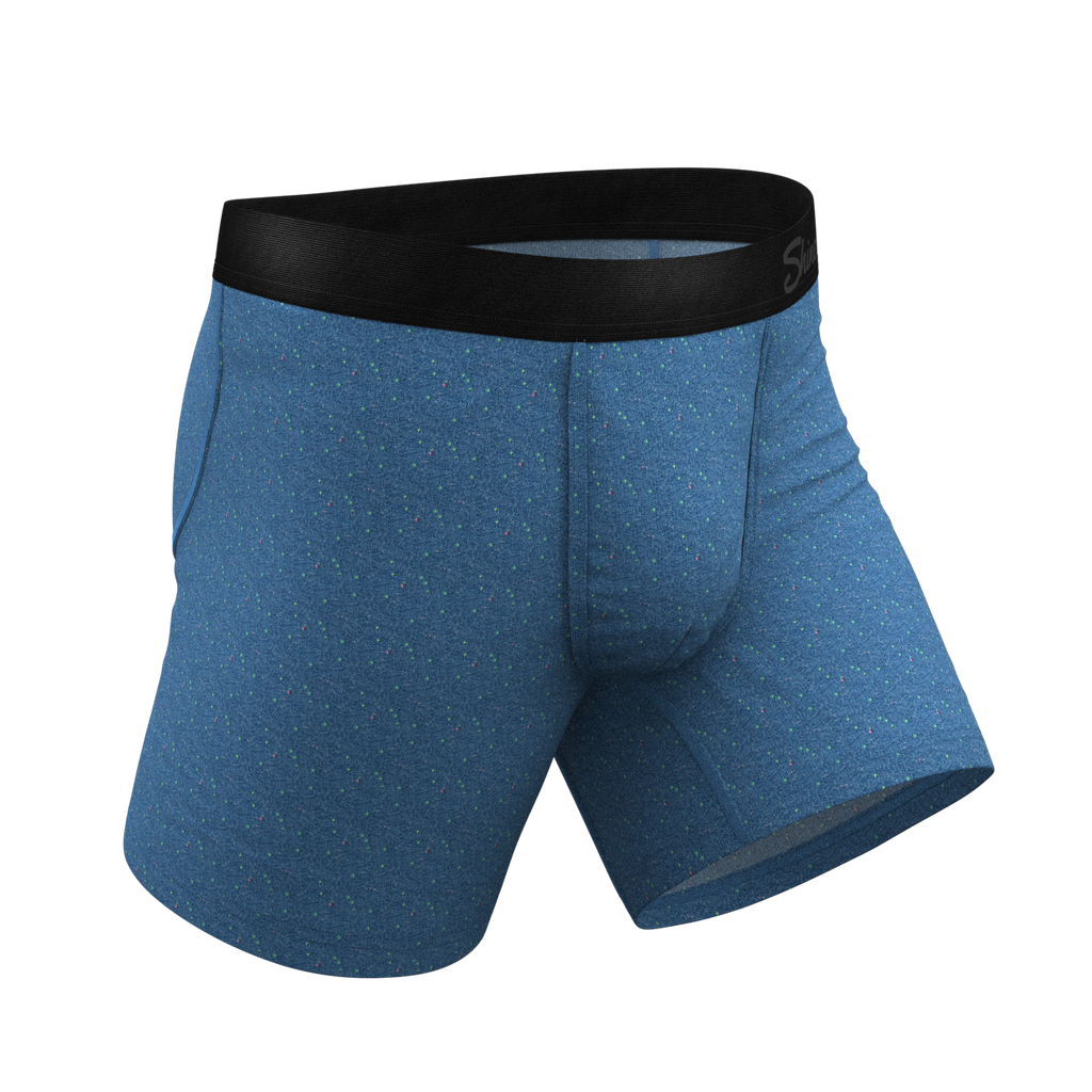 The Fleck Me | Heather Blue Flecked Ball Hammock® Pouch Underwear - Shinesty