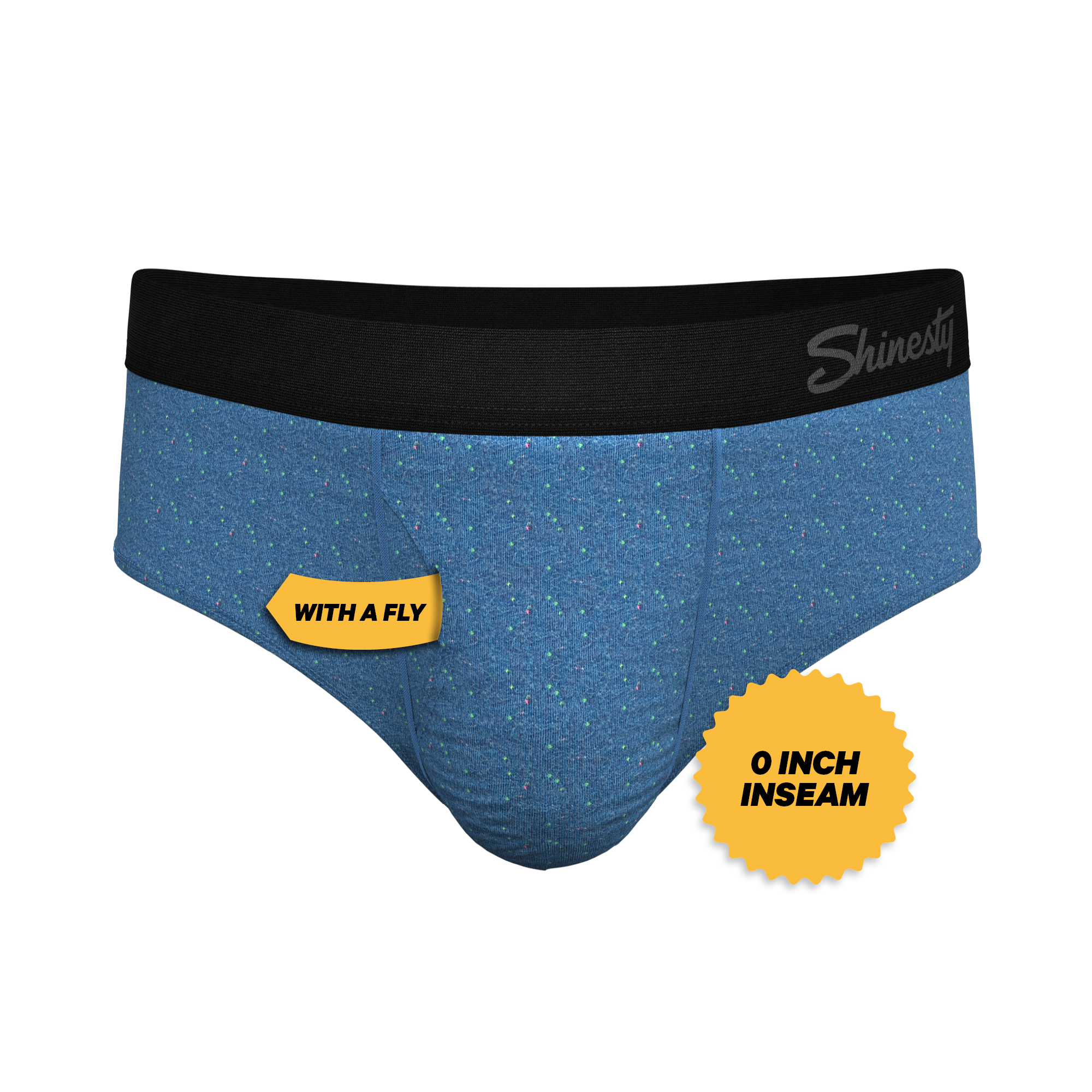 The Fleck Me | Heather Blue Flecked Ball Hammock® Pouch Underwear Briefs - Shinesty
