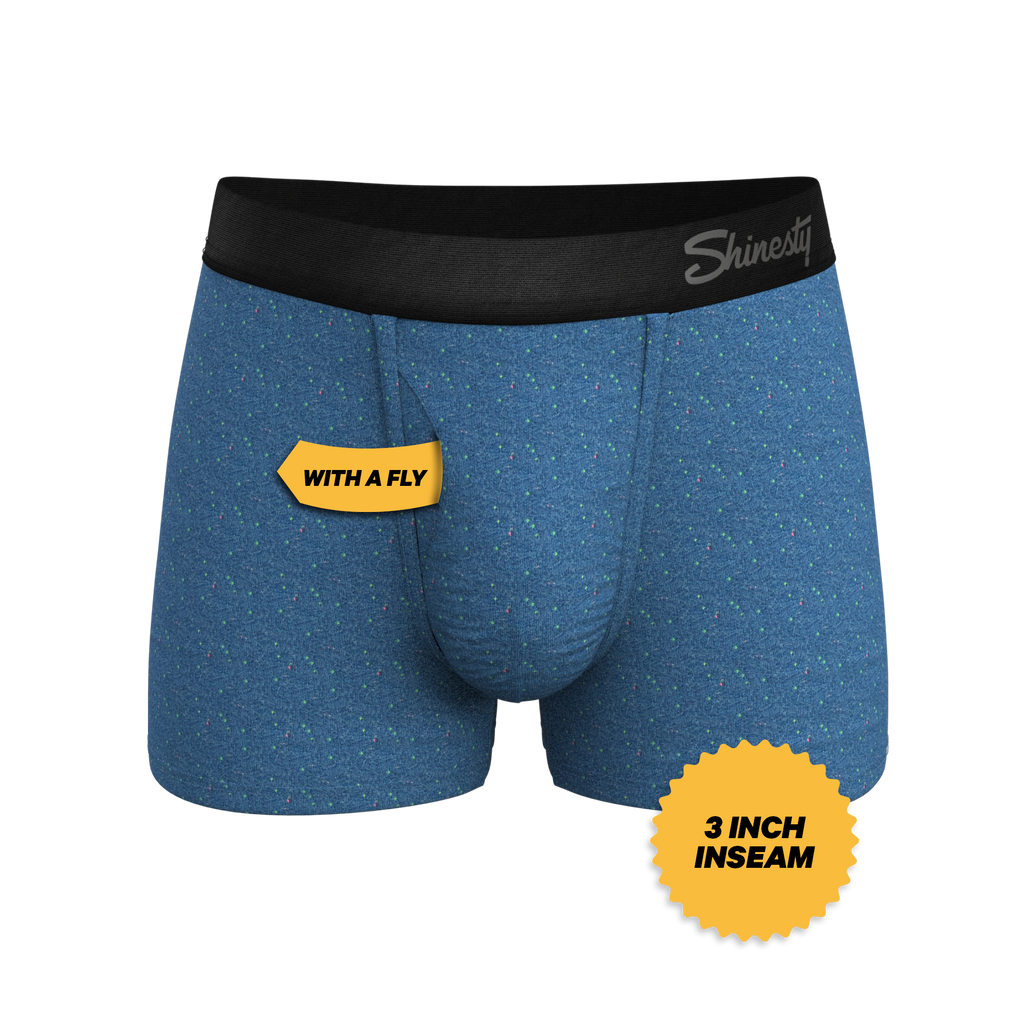 The Fleck Me | Heather Blue Flecked Ball Hammock® Pouch Trunks Underwear - Shinesty