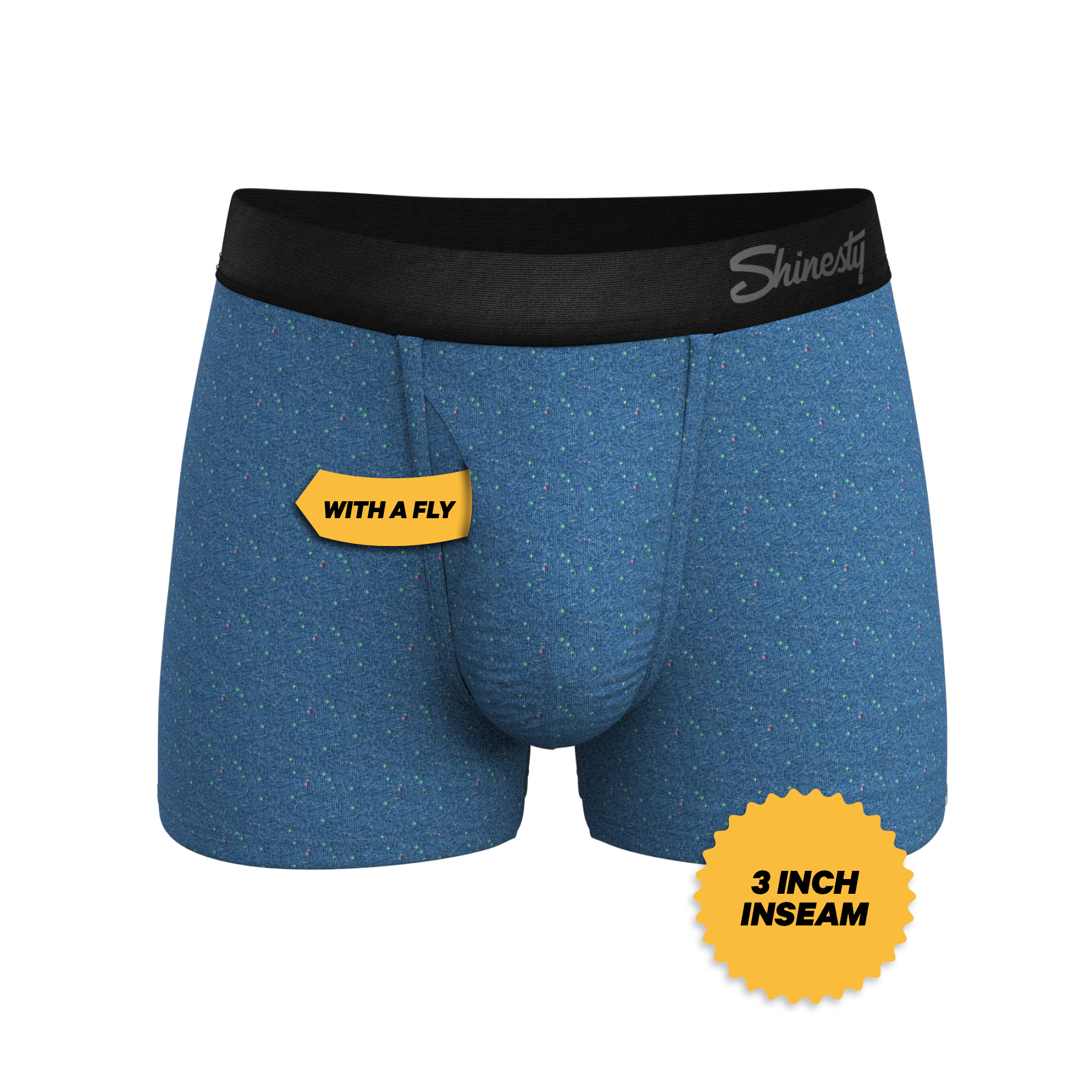 The Fleck Me | Heather Blue Flecked Ball Hammock® Pouch Trunks Underwear - Shinesty
