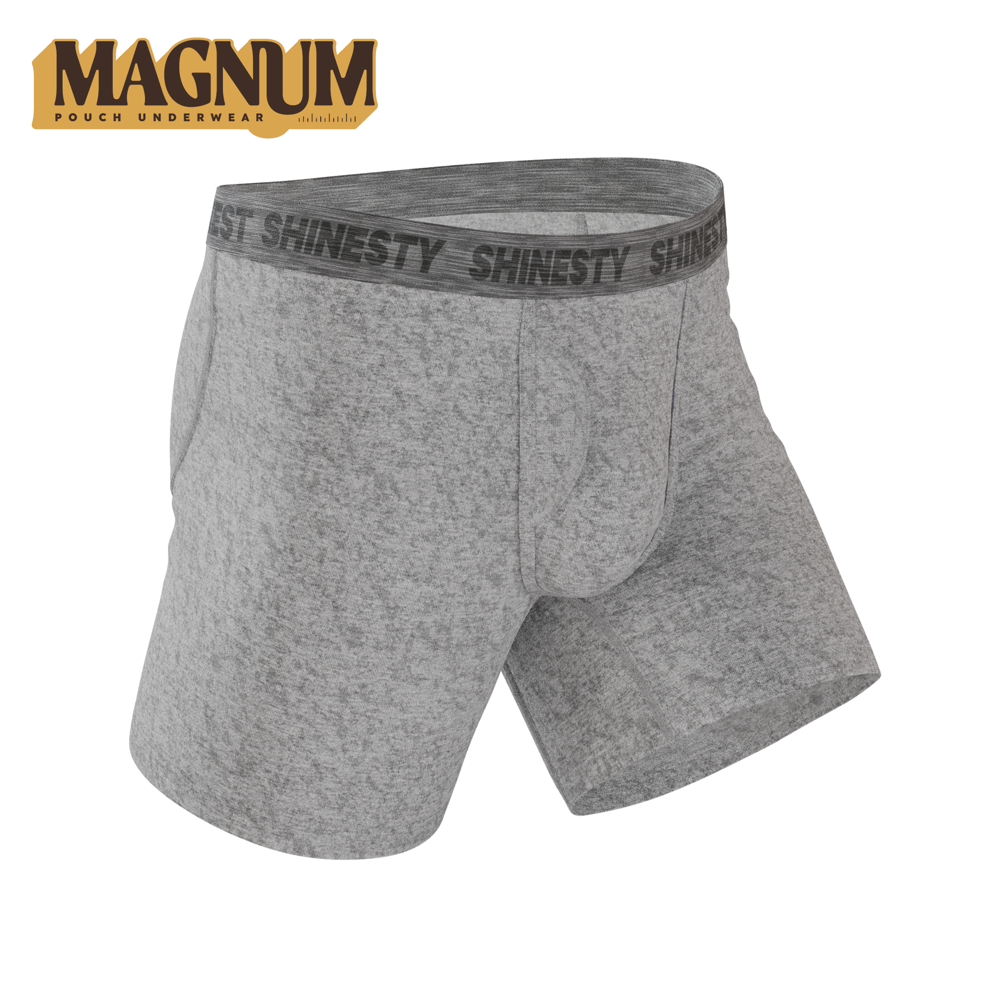 The Flintstone | Heather Grey and Black Ball Hammock® Magnum Big Pouch Underwear - Shinesty