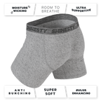 The Flintstone | Heather Grey and Black Ball Hammock® Pouch Underwear - Shinesty