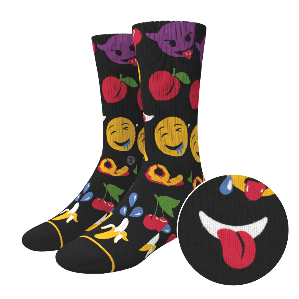 The Flirt | Emoji Heel Hammock™ Crew Socks - Shinesty