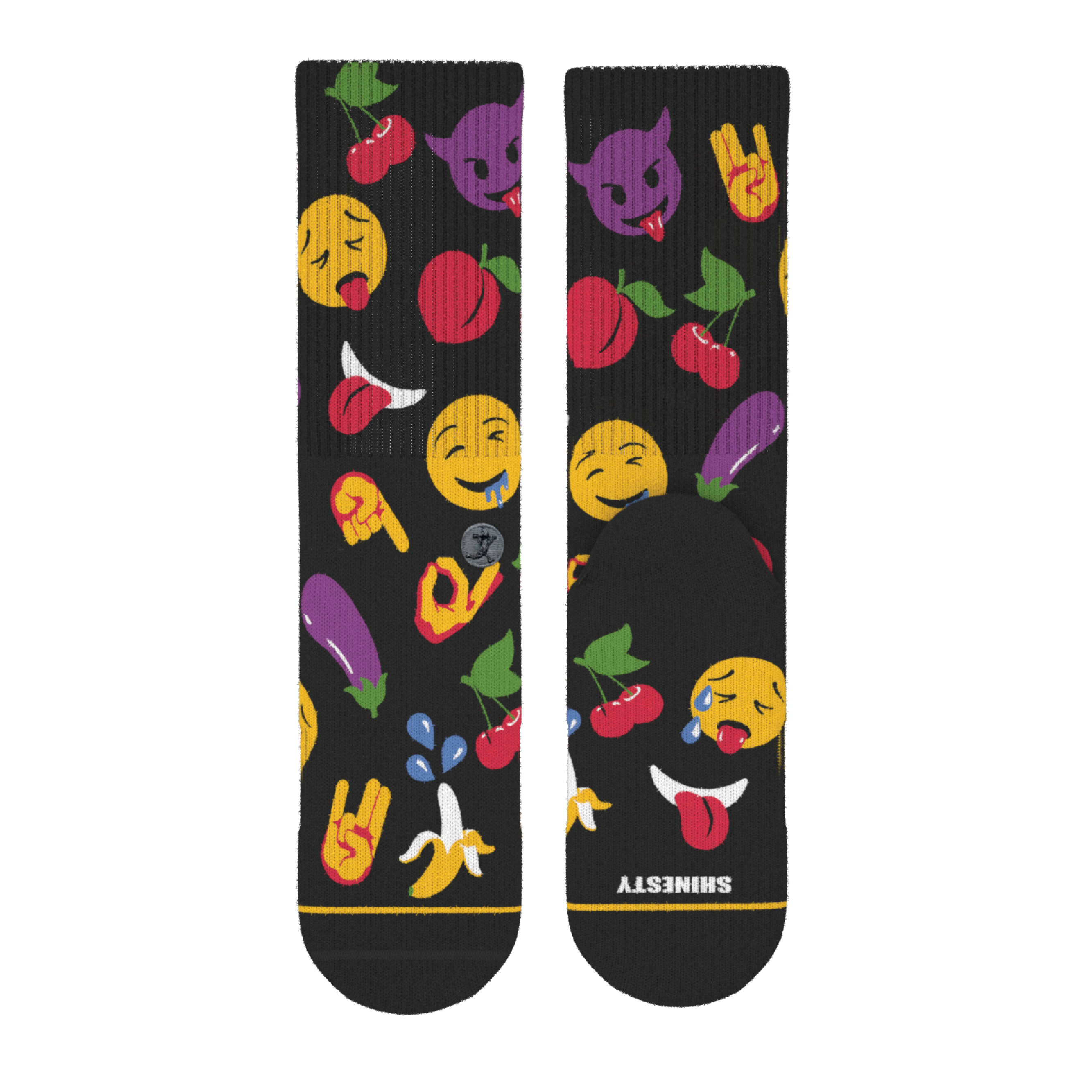The Flirt | Emoji Heel Hammock™ Crew Socks - Shinesty
