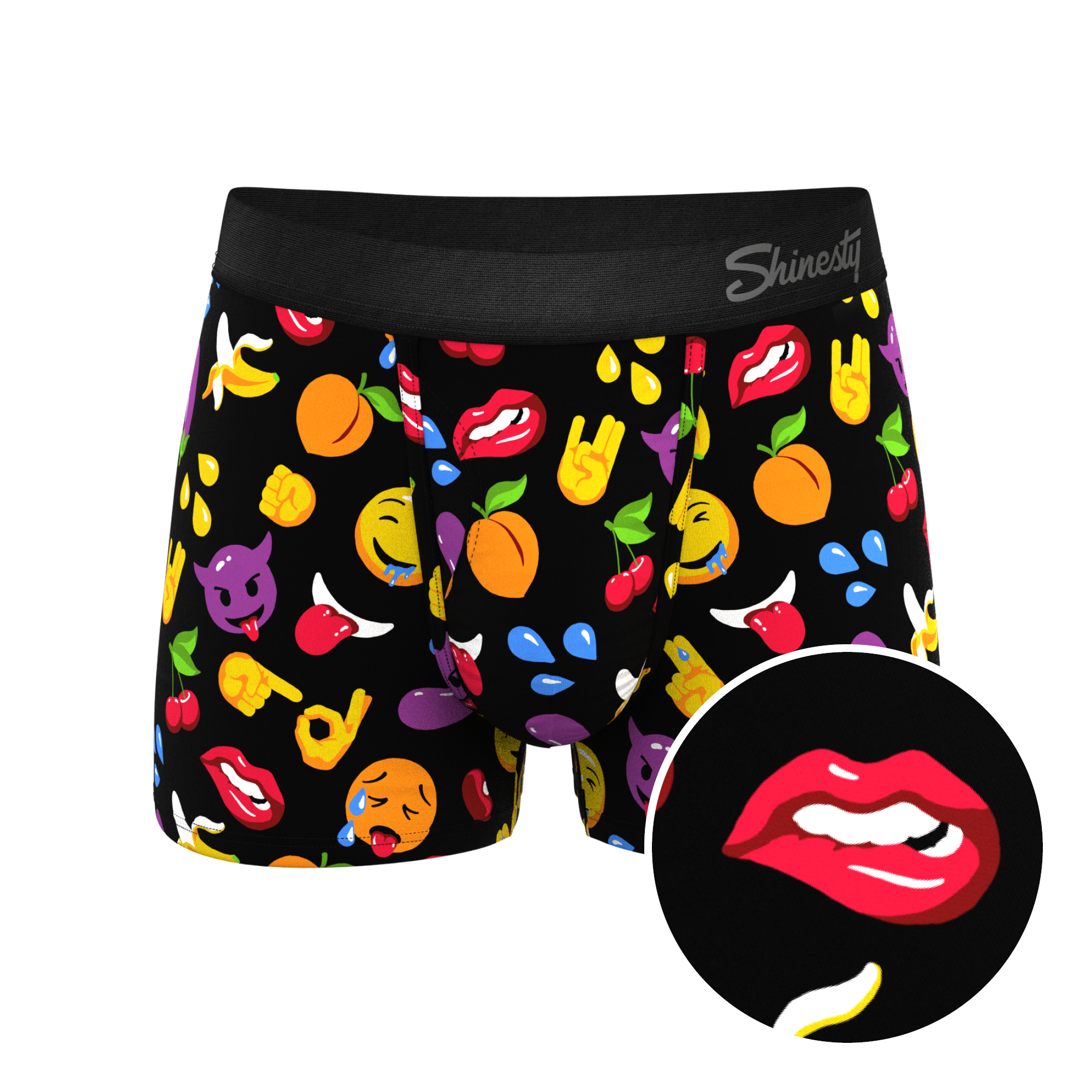 The Flirt | Emoji Ball Hammock® Pouch Trunks Underwear - Shinesty