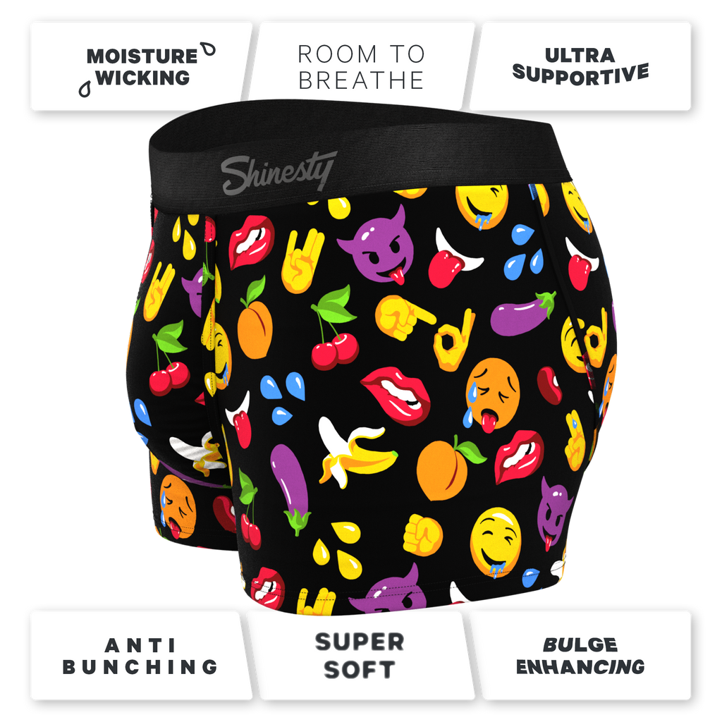The Flirt | Emoji Ball Hammock® Pouch Trunks Underwear - Shinesty