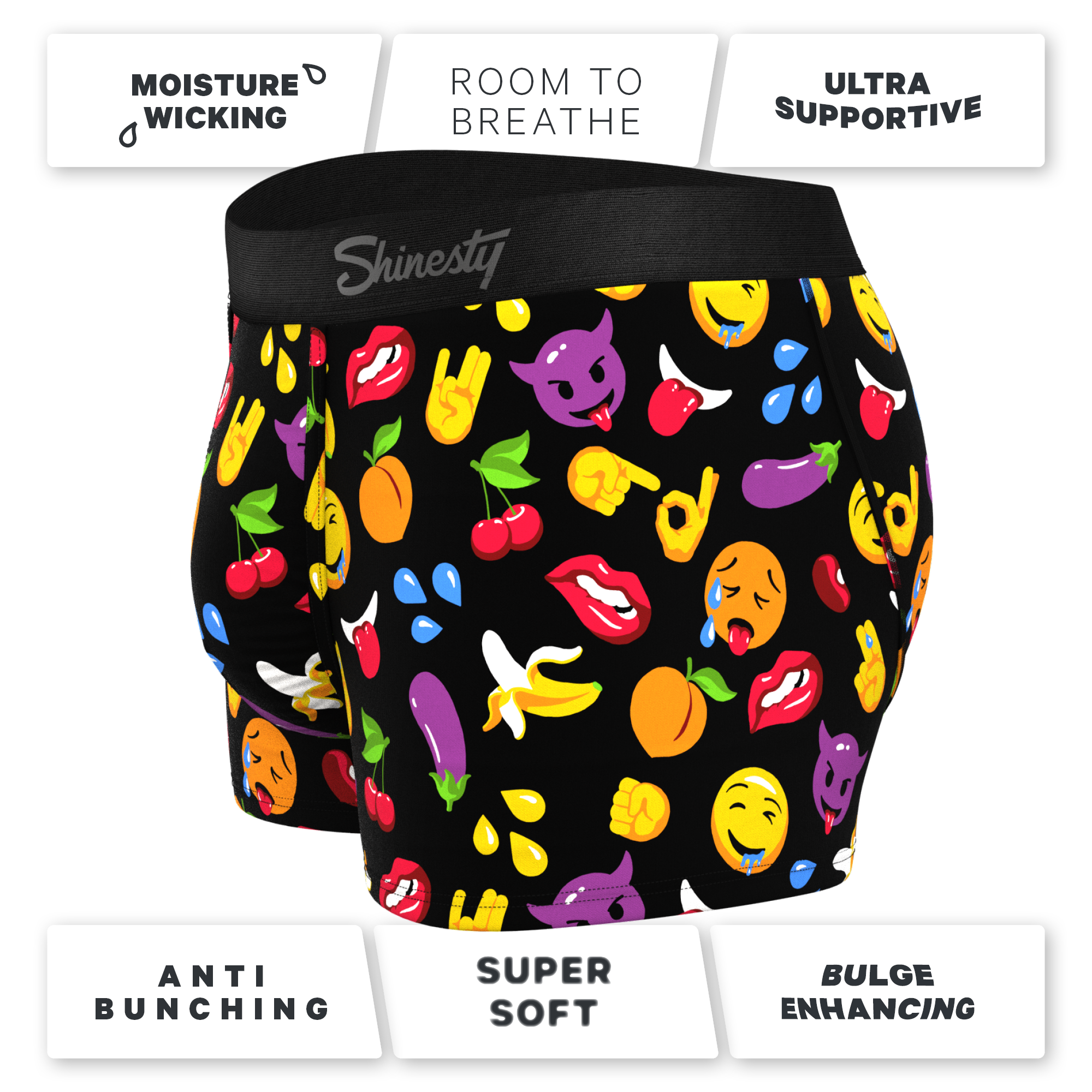 The Flirt | Emoji Ball Hammock® Pouch Trunks Underwear - Shinesty