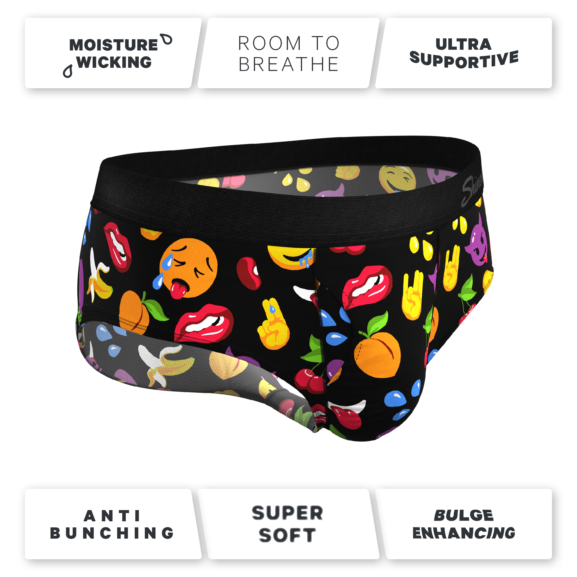 The Flirt | Emoji Ball Hammock® Pouch Underwear Briefs - Shinesty
