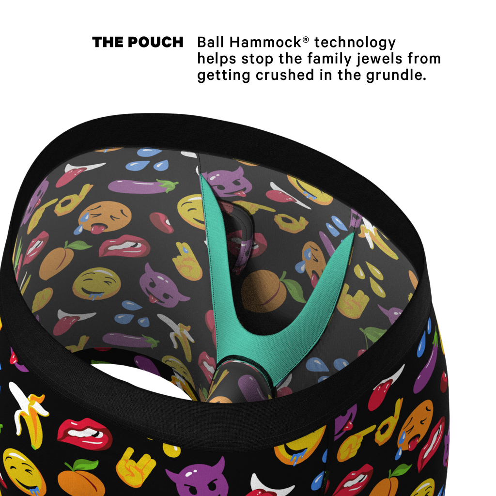 The Flirt | Emoji Ball Hammock® Pouch Underwear With Fly - Shinesty