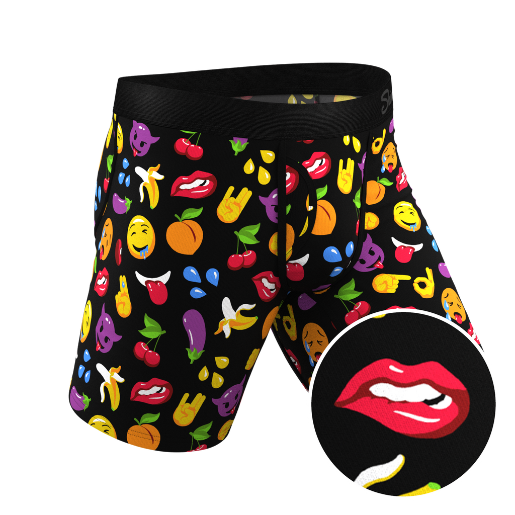 The Flirt | Emoji Ball Hammock® Boxer - Long Leg - Shinesty