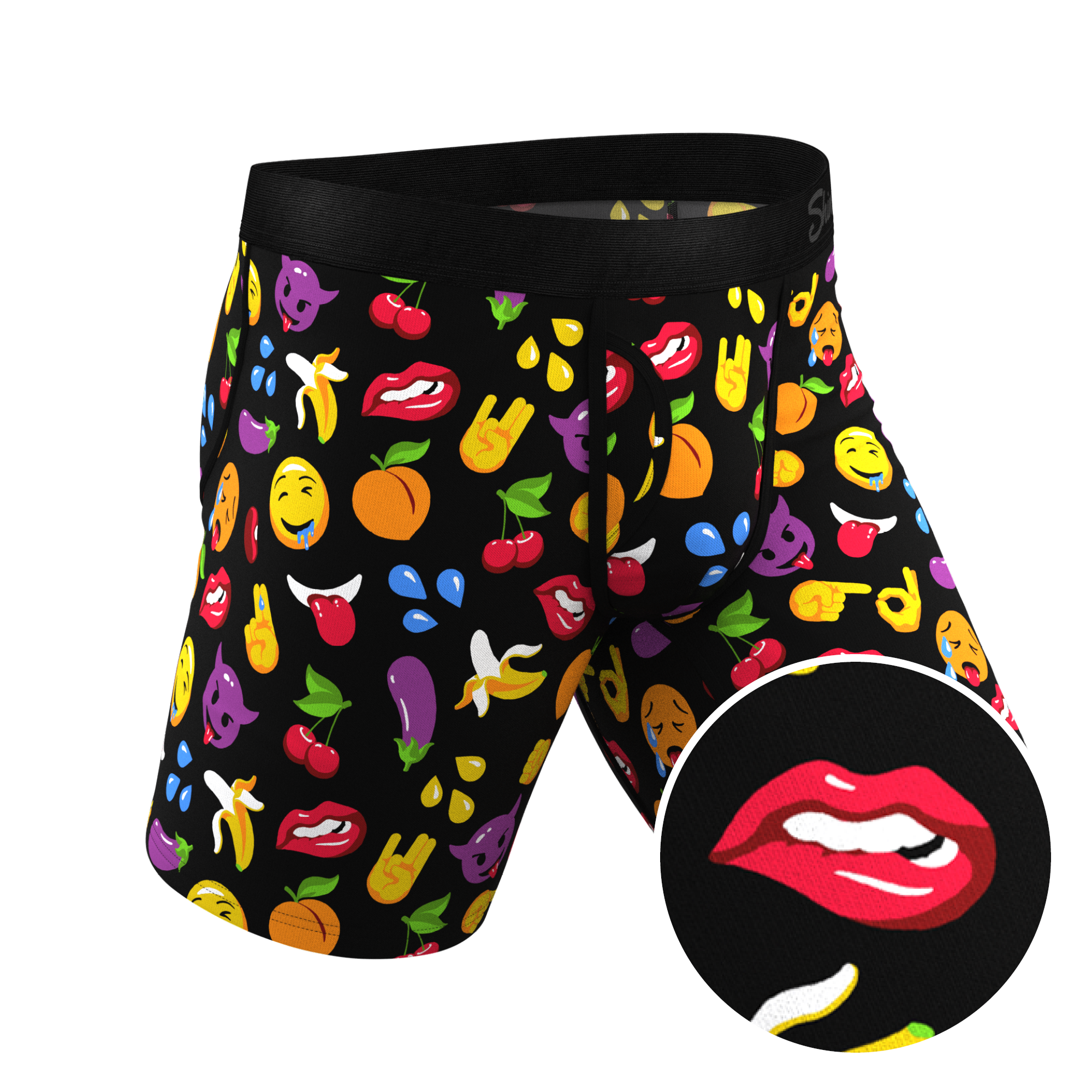 The Flirt | Emoji Ball Hammock® Boxer - Long Leg - Shinesty