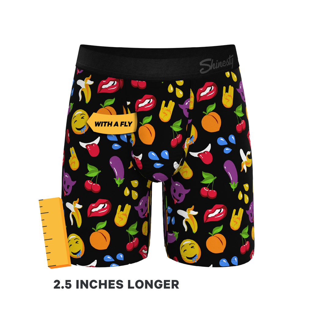 The Flirt | Emoji Ball Hammock® Boxer - Long Leg - Shinesty