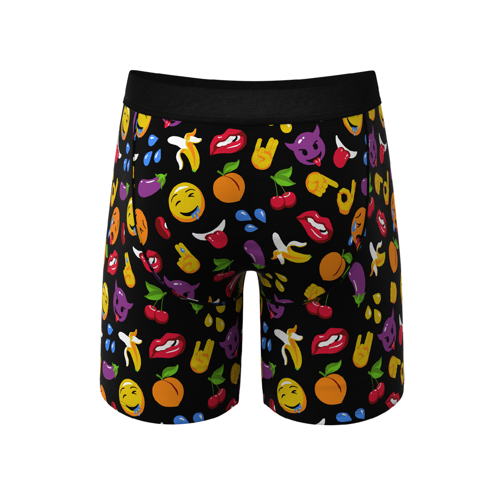 The Flirt | Emoji Ball Hammock® Boxer - Long Leg - Shinesty