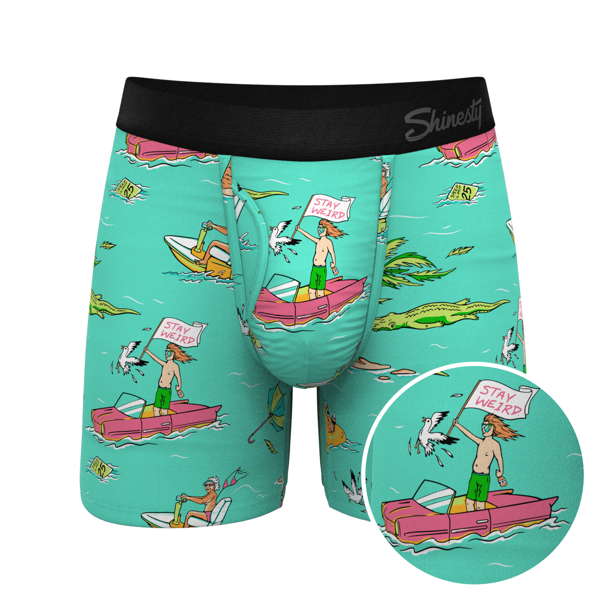 The Florida Man | Hurricane Scene Ball Hammock® Pouch Underwear With Fly - Shinesty