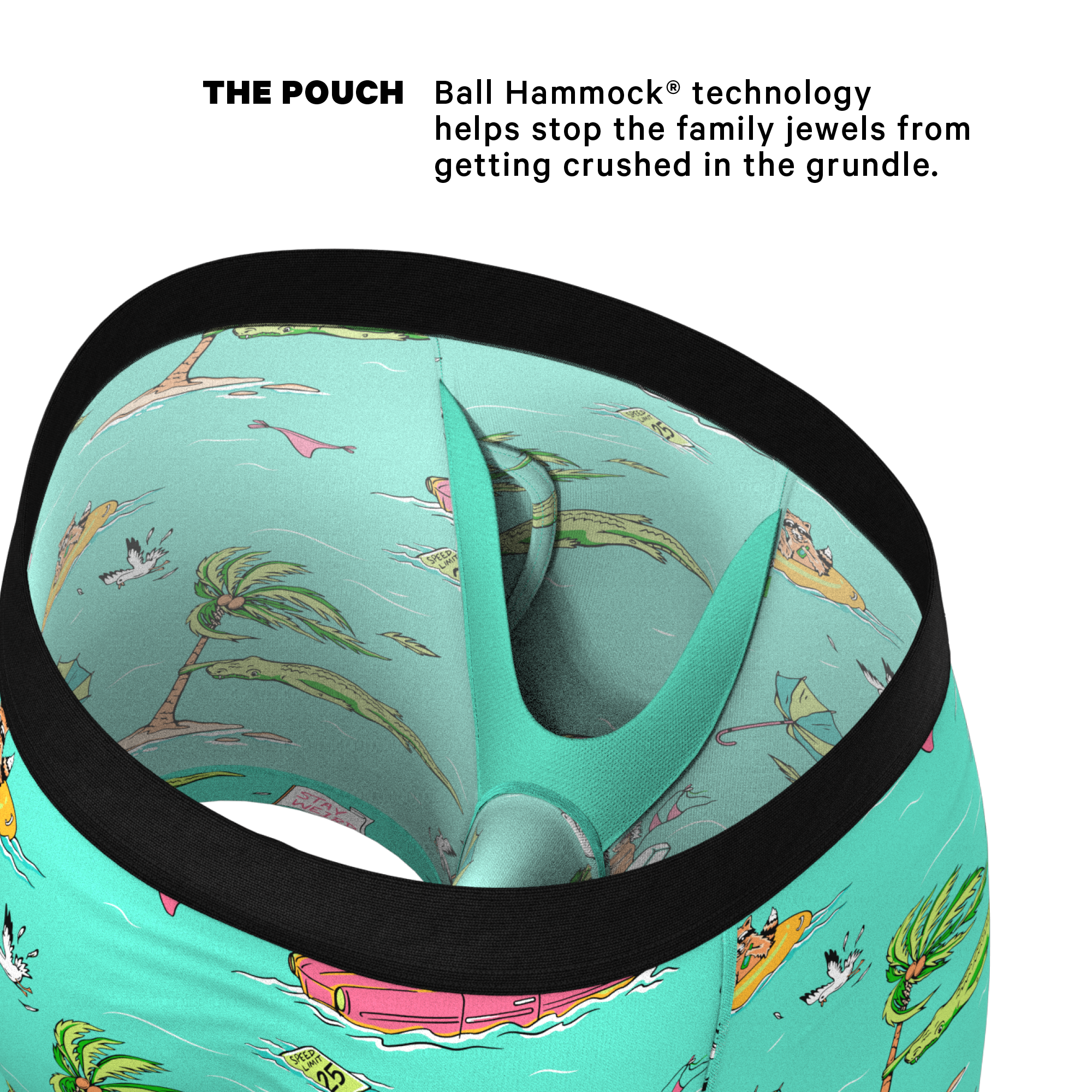 The Florida Man | Hurricane Scene Ball Hammock® Pouch Underwear With Fly - Shinesty