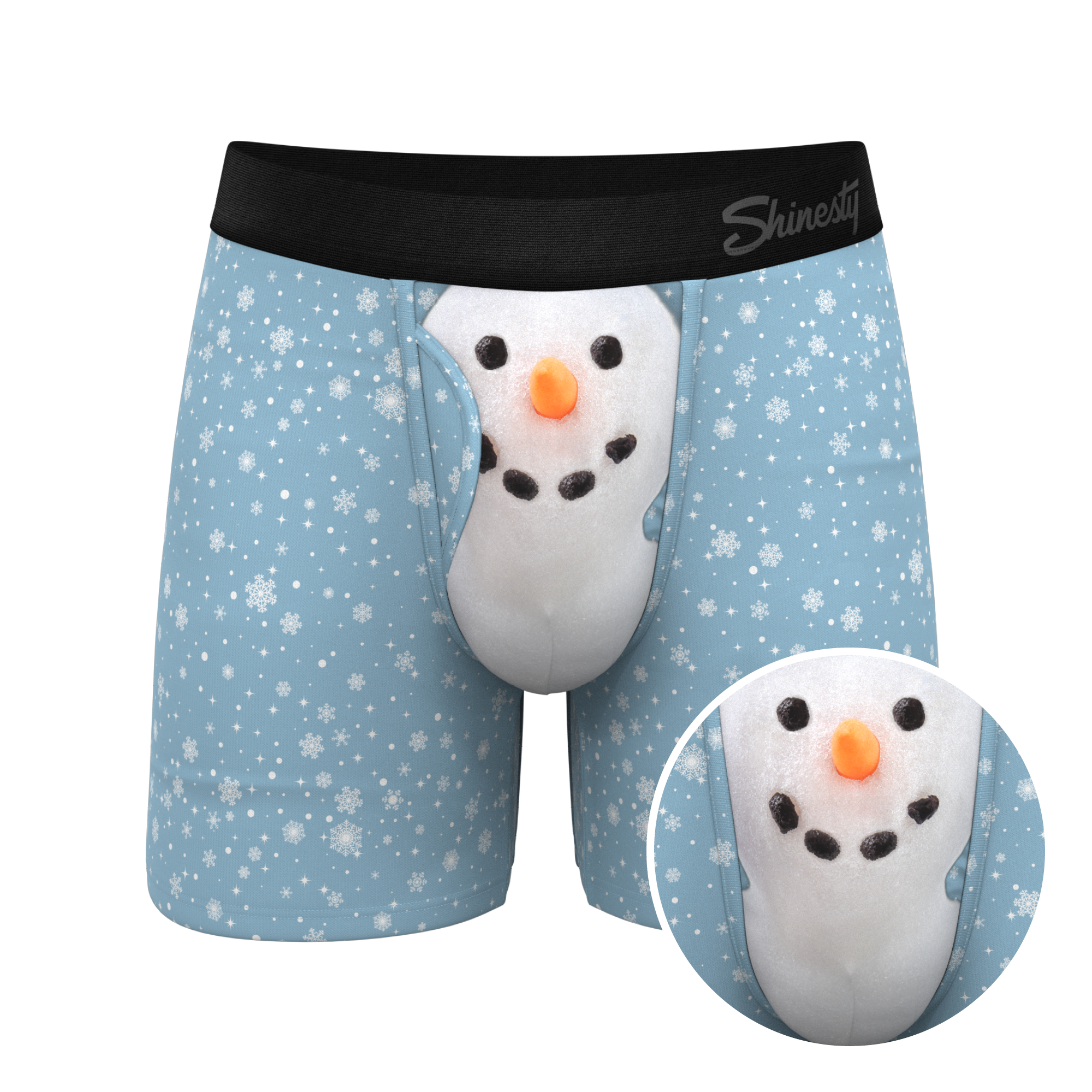 The Flurry Up | Snowman Ball Hammock® Pouch Underwear With Fly - Shinesty